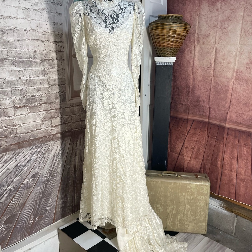 Allure White Maxi Embellished Ruffled Gown